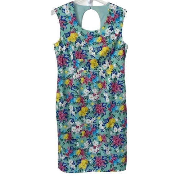 The J. Peterman Company Sleeveless Cotton Floral Dress Womens 16 Lined Sundress - Picture 1 of 14